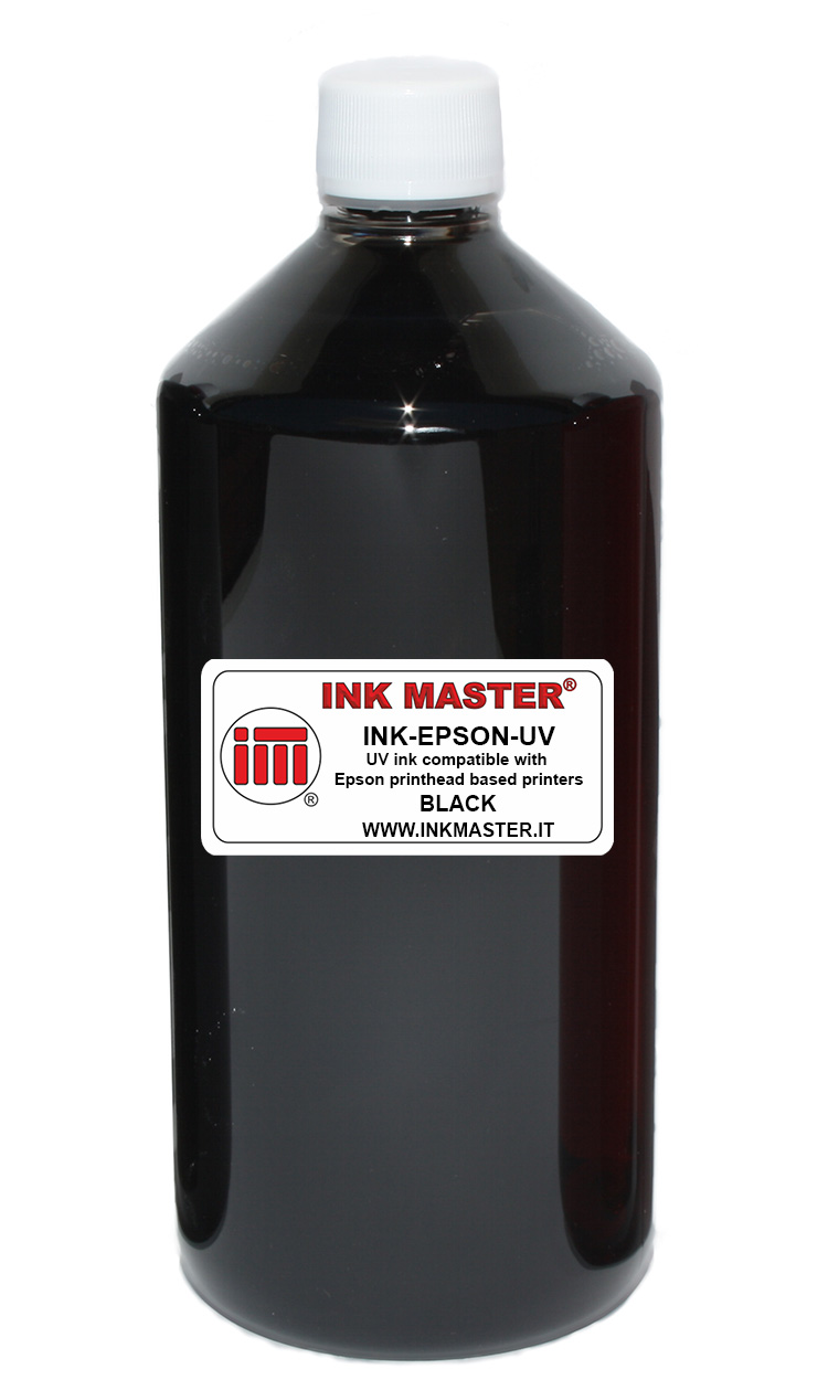Bottiglia di inchiostro compatibile EPSON UV ink BLACK per Printers with Epson printhead I3200 4720 L1800 XP600 TX800 DX5/DX7/DX9 etc.