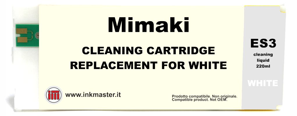 Cartuccia rigenerata MIMAKI ES3 CLEANING WHITE per MIMAKI ECOSOLVENT