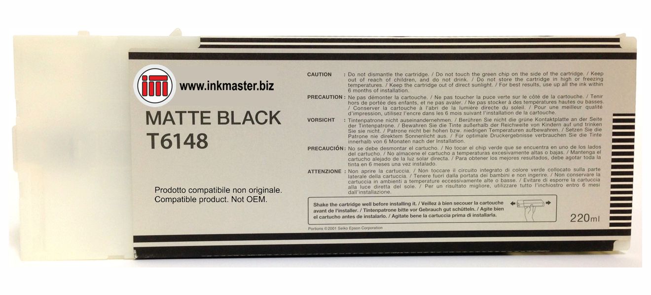 Cartuccia rigenerata EPSON T6148 MATTE BLACK per Epson Stylus Pro 4400 4450