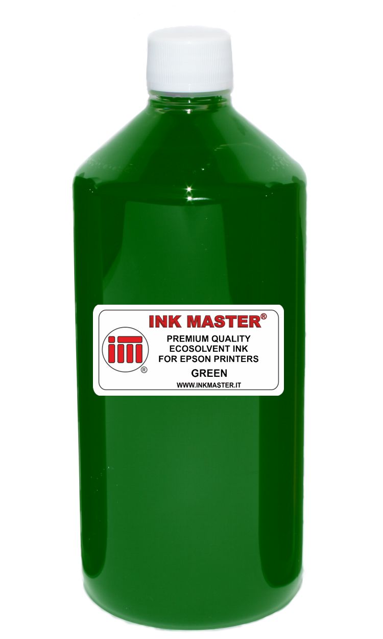 Bottiglia di inchiostro compatibile EPSON EPSON ECOSOLVENT PRINTERS GREEN per EPSON AND MUTOH PRINTERS WITH DX5 DX6 DX7 TFP PRINTHEADS