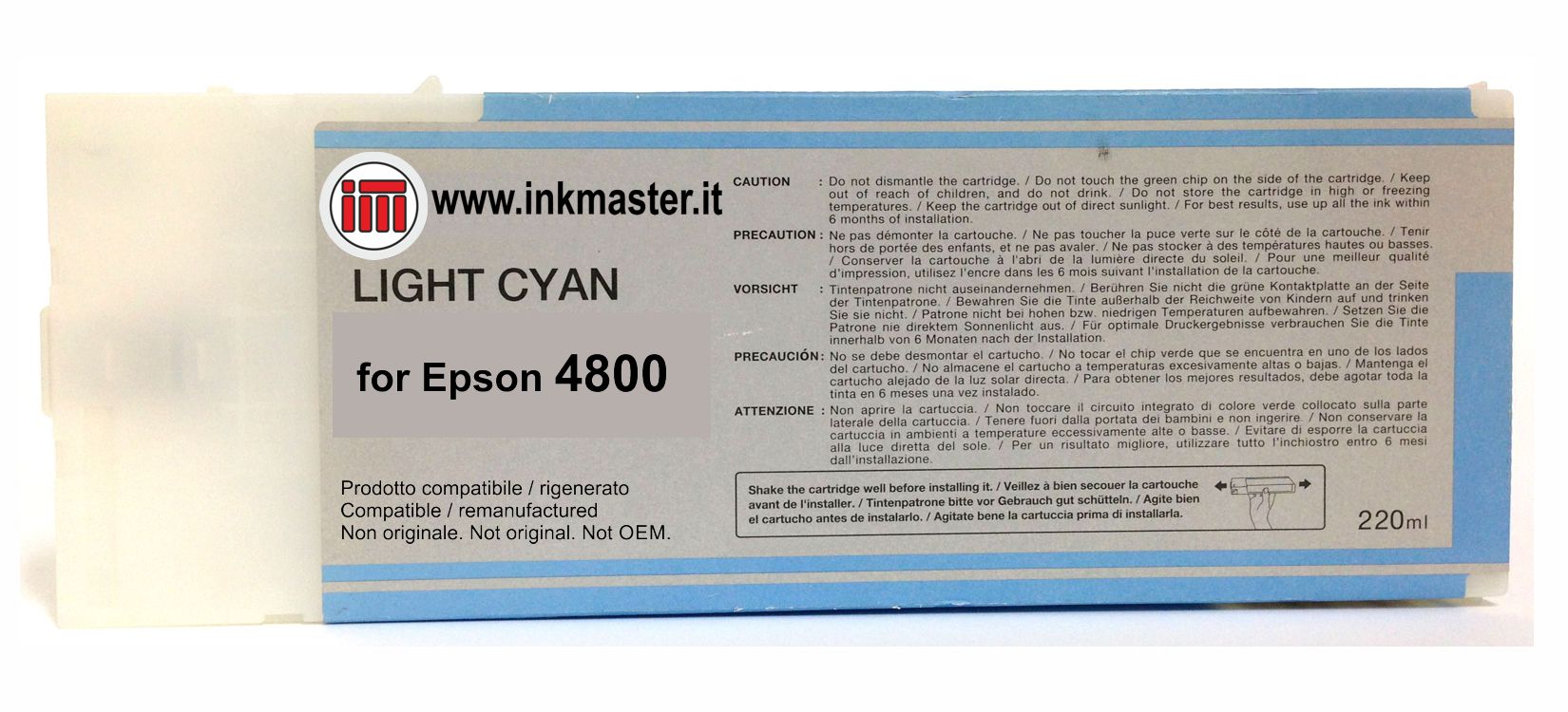 Cartuccia rigenerata EPSON T5655 T6065 LIGHT CYAN per Epson Stylus Pro 4800
