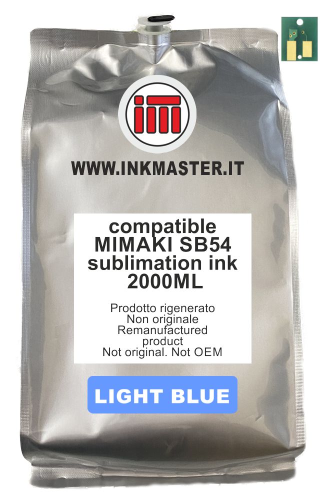 Cartuccia rigenerata MIMAKI SB54-LBT-2L LIGHT BLUE per MIMAKI CJV150 CJV300 JV150 JV300 JV34 JV5 TS30