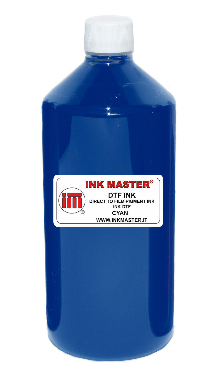 Bottiglia di inchiostro compatibile Direct to Film DTF ink CYAN per Printers with Epson printhead I3200 4720 L1800 XP600 etc.