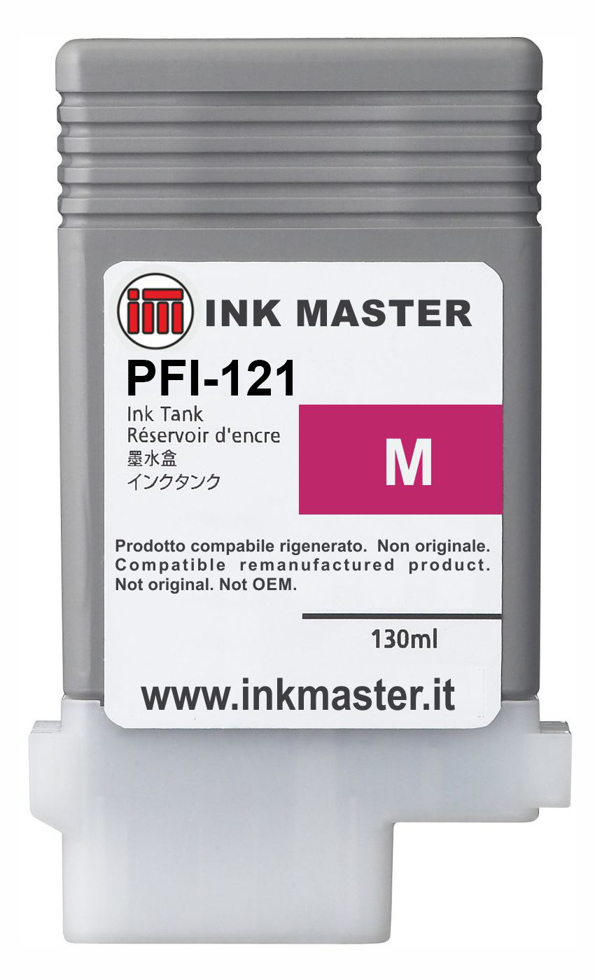 Cartuccia rigenerata CANON PFI-121 MAGENTA per Canon IPF TM-255 / TM-350 / TM-355